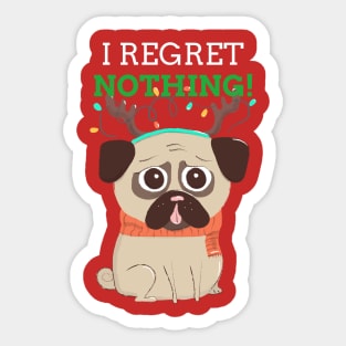 Christmas pug Sticker